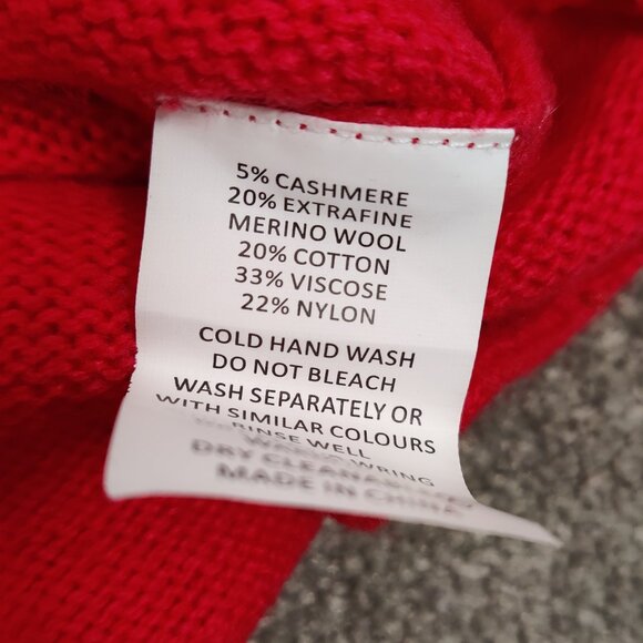 Zaket & Plover Women's Sweater Size S Red Cashmere Wool Cotton Viscose Casual - Picture 6 of 9
